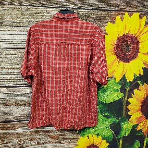 "U.S. Expectation " men's Short Sleeve Button Front Shirt Size: large pre-owned - Picture 2 of 6